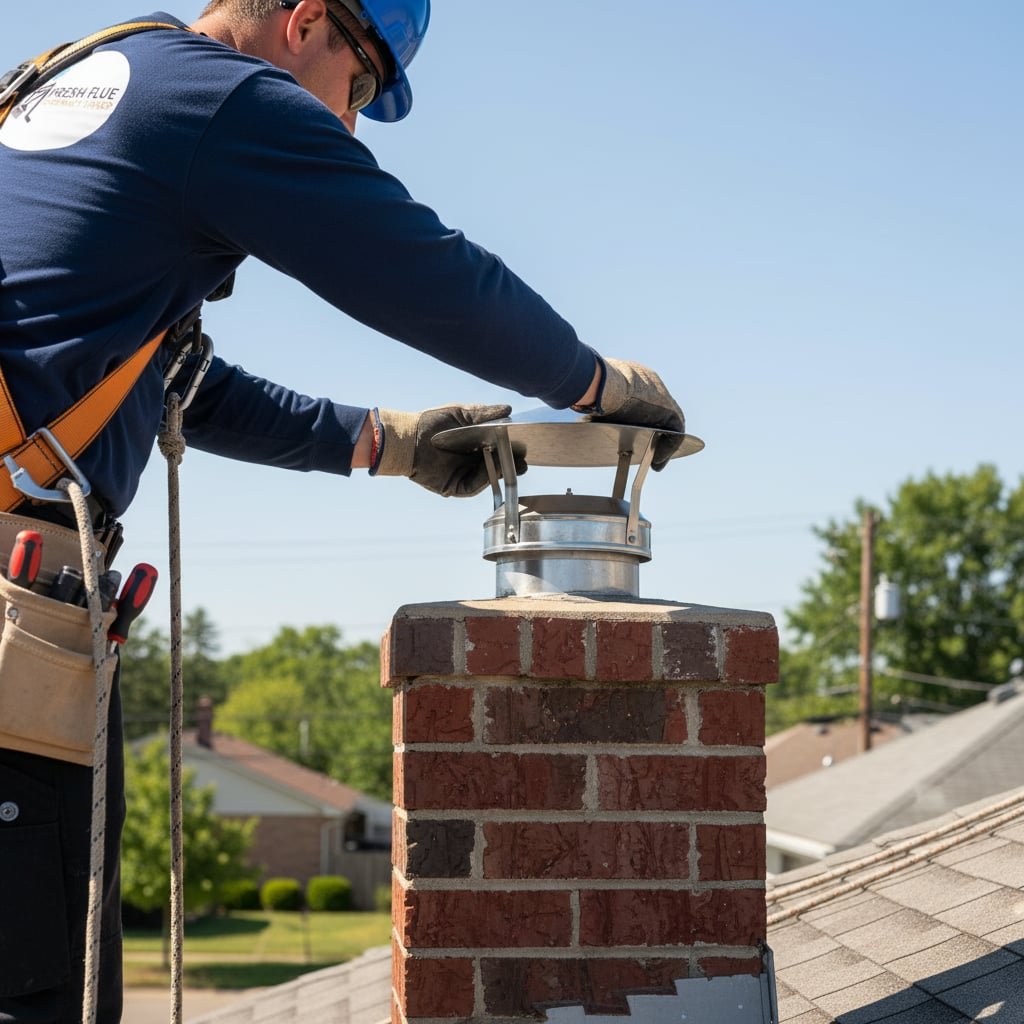 Houston Chimney Cap Installation