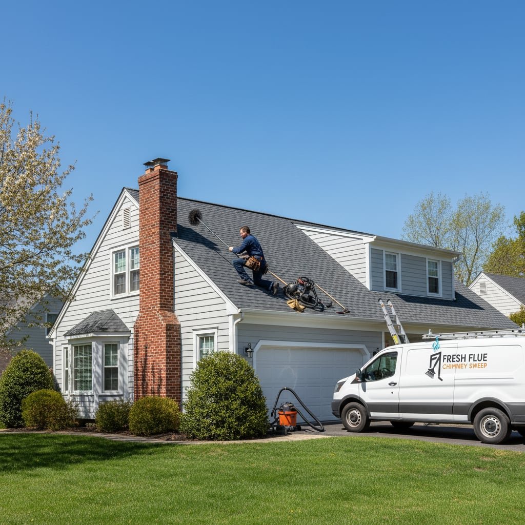 Fresh Flue Chimney Sweep team working on chimney
